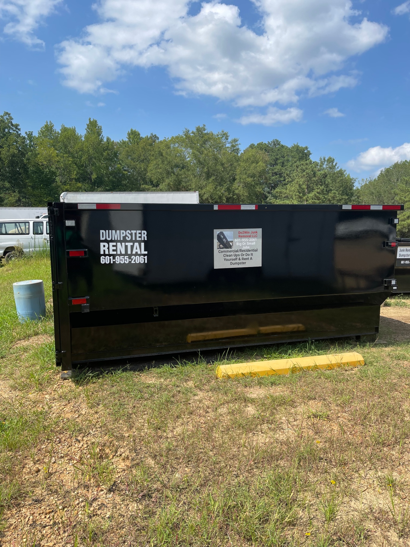Do2Win branded dumpster rental unit